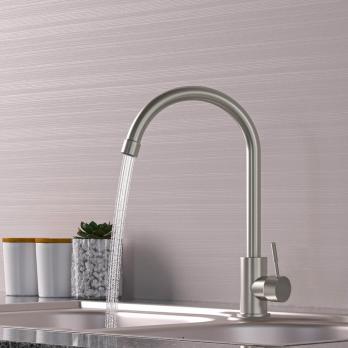 Смеситель для кухни MIXLINE MLSS-0322 моно, п/гайку САТИН