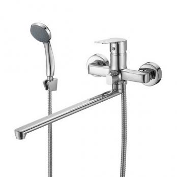 Смеситель для ванны и раковины 35к Milardo HELSB02M10 "Helic" излив 350мм  ХРОМ