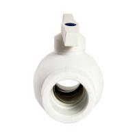 Кран шар 40 ручка PP-R EVER® plast БЕЛЫЙ (Россия)