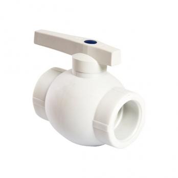 Кран шар 40 ручка PP-R EVER® plast БЕЛЫЙ (Россия)