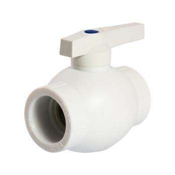 Кран шар 40 ручка PP-R EVER® plast БЕЛЫЙ (Россия)