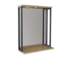 Зеркальный шкаф "БРУКЛИН" 60 Дуб Бунратти с подсветкой ЛОФТ (ЛДСП)