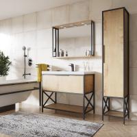 Тумба д/ванной "БРУКЛИН-100" Дуб Бунратти под раковину Фостер 100 (Kirovit) ЛОФТ (ЛДСП)