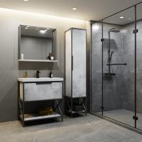 Тумба д/ванной "БРУКЛИН-80" Бетон под раковину Фостер 80 (Kirovit)/Fest 80 (Sanita Luxe) ЛОФТ (ЛДСП)