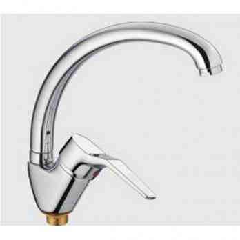 Смеситель для кухни 40к F4163-2 FRAP бок.ручка (выс.пов.излив, хром, п/гайку, латунь)