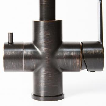 Смеситель для кухни 35k MIXLINE MLSS-03201 СОСТАРЕННАЯ БРОНЗА  подкл.к фильтру*