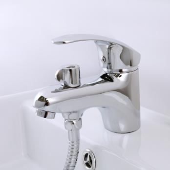 Смеситель для раковины с лейкой 40к F1221 FRAP (литой, п/шпильку, хром, латунь)