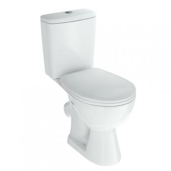 Унитаз-компакт "Стиль" белый (косой, нижн, сид. полип. м/лифт, 2-кн арм) (Rosa)