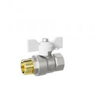 Кран шаровой 1/2'' вн/нар бабочка БЕЛАЯ LD PRIDE