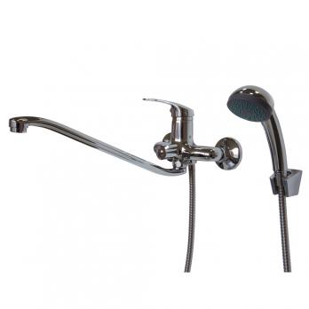 Смеситель для ванны и раковины 35к F2239-B FRAP див корп (S-излив, хром, силумин)