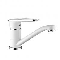 Смеситель для кухни 35к F4549 FRAP (плоск.пов. излив, п/гайку, белый/хром, латунь)