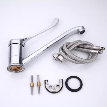 Смеситель для кухни 40к F4254 FRAP МЕДИЦИНСКИЙ (плоск.длин.пов. излив, п/шпильку, хром, латунь)