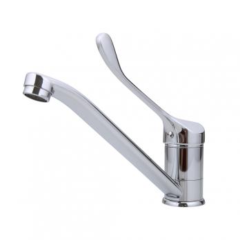 Смеситель для кухни 40к F4254 FRAP МЕДИЦИНСКИЙ (плоск.длин.пов. излив, п/шпильку, хром, латунь)