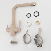 Смеситель для кухни 35к F4352-23 FRAP (выс.пов.излив, п/гайку, С ВЫХ. Д/ПИТ.ФИЛЬТРА, БЕЖЕВЫЙ, латунь