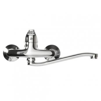 Смеситель для кухни 40к F4629-B FRAP настенный (повор. S-излив, хром, силумин)