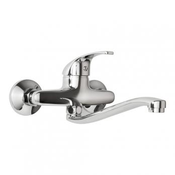 Смеситель для кухни 40к F4629-B FRAP настенный (повор. S-излив, хром, силумин)