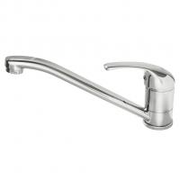 Смеситель для кухни 40к F4929-В FRAP б/отв. (плоск.длин.пов. излив, п/гайку, хром, силумин)