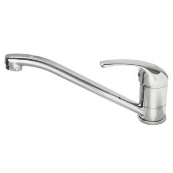 Смеситель для кухни 40к F4929-В FRAP б/отв. (плоск.длин.пов. излив, п/гайку, хром, силумин)