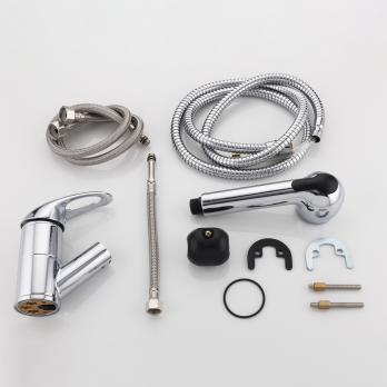 Смеситель для кухни душ 40к F6003 FRAP (ВЫДВИЖ.ЛЕЙКА 2 реж, п/шпильку, хром, латунь)