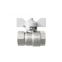 Кран шаровой 1/2'' вн/вн бабочка БЕЛАЯ LD PRIDE