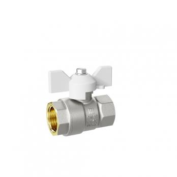 Кран шаровой 1/2'' вн/вн бабочка БЕЛАЯ LD PRIDE