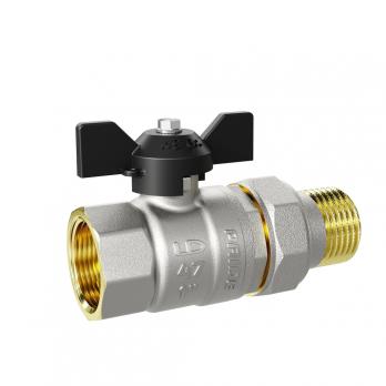 Кран шаровой со сгоном 1'' бабочка  LD PRIDE