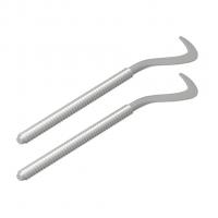 Комплект плоских кронштейнов с дюбелями 7,2*170мм, серебристые (2шт) ROYAL THERMO