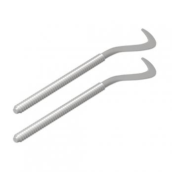 Комплект плоских кронштейнов с дюбелями 7,2*170мм, серебристые (2шт) ROYAL THERMO