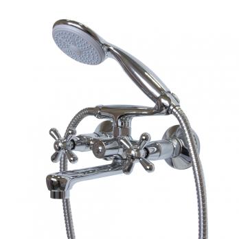 Смеситель для ванны 1/2 кер F3025 FRAP КРЕСТ (кор.пов. излив, хром, латунь)