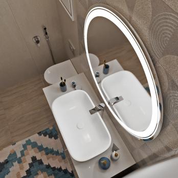 Зеркало MIXLINE "Оливия" D700 сенсорный выключатель, светодиодная подсветка