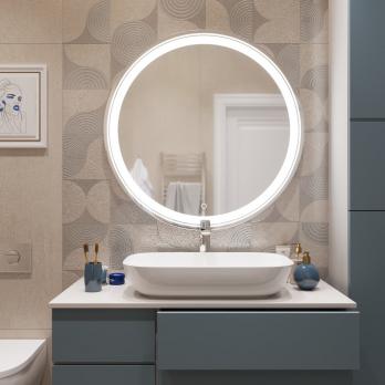 Зеркало MIXLINE "Оливия" D700 сенсорный выключатель, светодиодная подсветка