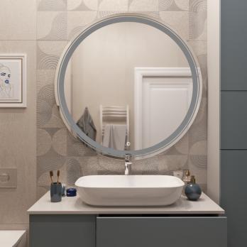 Зеркало MIXLINE "Оливия" D800 сенсорный выключатель, светодиодная подсветка