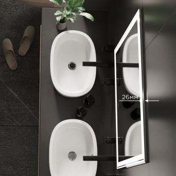 Зеркало MIXLINE "Мелис" 800*700 (ШВ) сенсорный выключатель, светодиодная подсветка