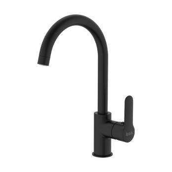 Смеситель для кухни 35к IDDIS CU5BLJ0i05 "Cuba" высокий пов. излив, п/шпильку ЧЕРНЫЙ матовый