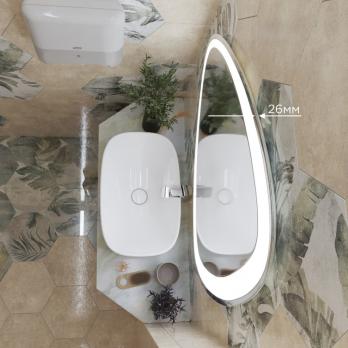 Зеркало MIXLINE "Эдда" D700 сенсорный выключатель, с гравировкой