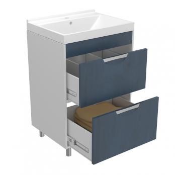 Тумба д/ванной "Байкал-60" под раковину Fest-60 (Sanita Lux) (ПВХ)