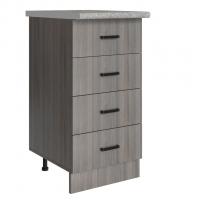 Стол разделочный 40 шимо/ясень светлый (4 ящика), столешница гранит пёстрый