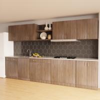 Стол разделочный 50 шимо/ясень темный, столешница гранит пёстрый