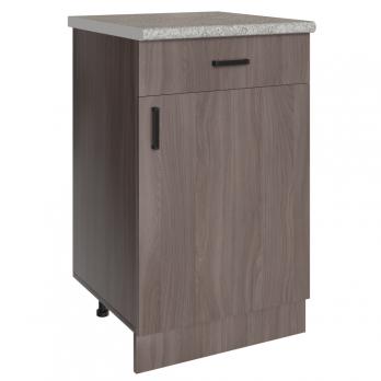 Стол разделочный 50 шимо/ясень темный (1 ящик), столешница гранит пёстрый