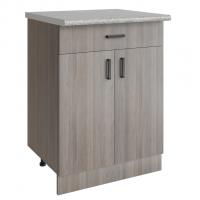 Стол разделочный 60 шимо/ясень светлый (1 ящик), столешница гранит пёстрый