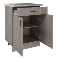 Стол разделочный 60 шимо/ясень светлый (1 ящик), столешница гранит пёстрый