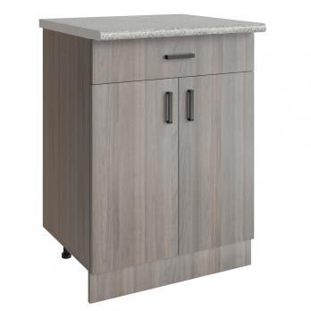 Стол разделочный 60 шимо/ясень светлый (1 ящик), столешница гранит пёстрый