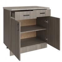 Стол разделочный 80 шимо/ясень светлый  (2 ящика), столешница гранит пёстрый