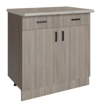 Стол разделочный 80 шимо/ясень светлый  (2 ящика), столешница гранит пёстрый