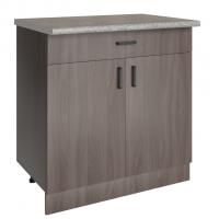 Стол разделочный 80 шимо/ясень темный   (1 ящик), столешница гранит пёстрый