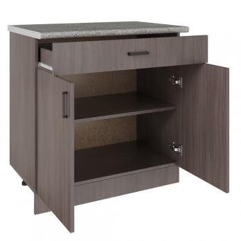 Стол разделочный 80 шимо/ясень темный   (1 ящик), столешница гранит пёстрый