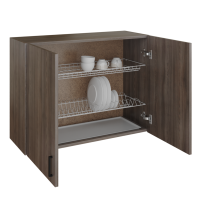 шкаф навесной кухонный с сушкой 80 шимо/ясень темный