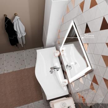 Зеркало MIXLINE "Минио-2" 600*800 (ШВ) сенсорный выключатель, светодиодная подсветка + подогрев