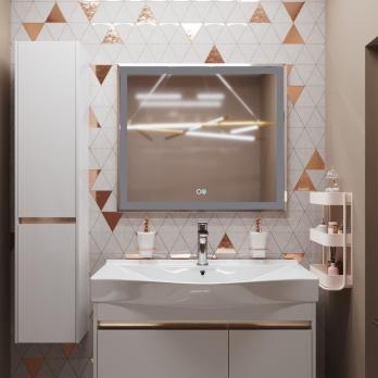 Зеркало MIXLINE "Минио-2" 800*700 (ШВ) сенсорный выключатель, светодиодная подсветка + подогрев