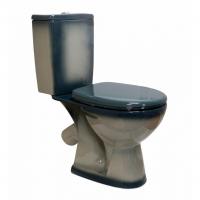 Унитаз-компакт "Уют" зеленый (косой, нижн, сид полип, 2-кн арм) (Rosa)